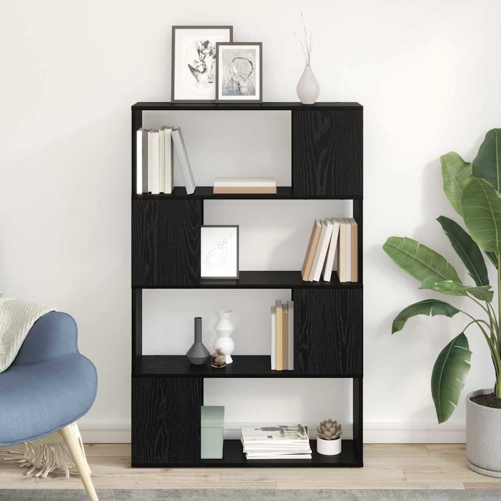 Entertainment Centre Black oak Engineered wood 80 x 24 x 124 cm