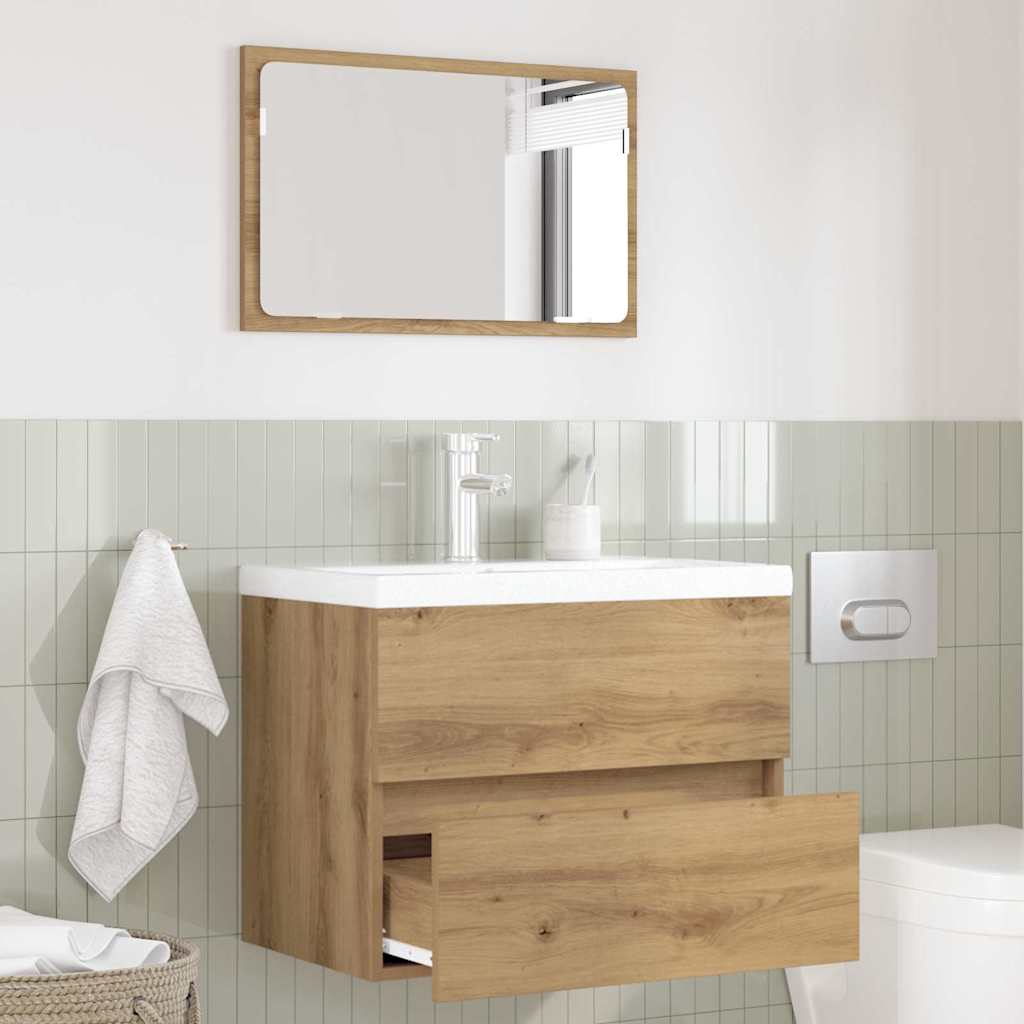 2 Piece Bathroom Furniture Set Artisan Oak Engineered Wood