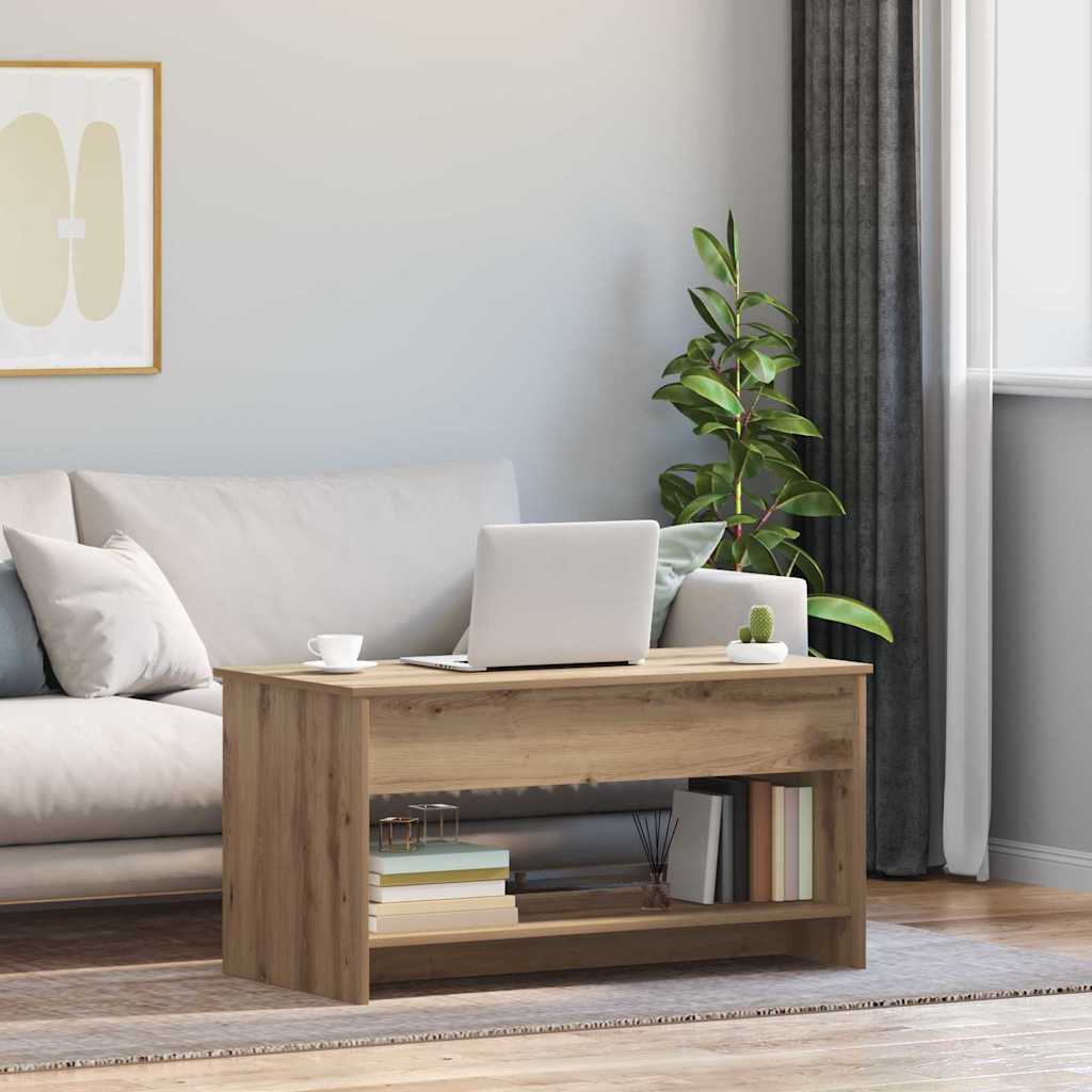 Coffee Table Artisan oak 102 x 50 x 52.5 cm Engineered wood
