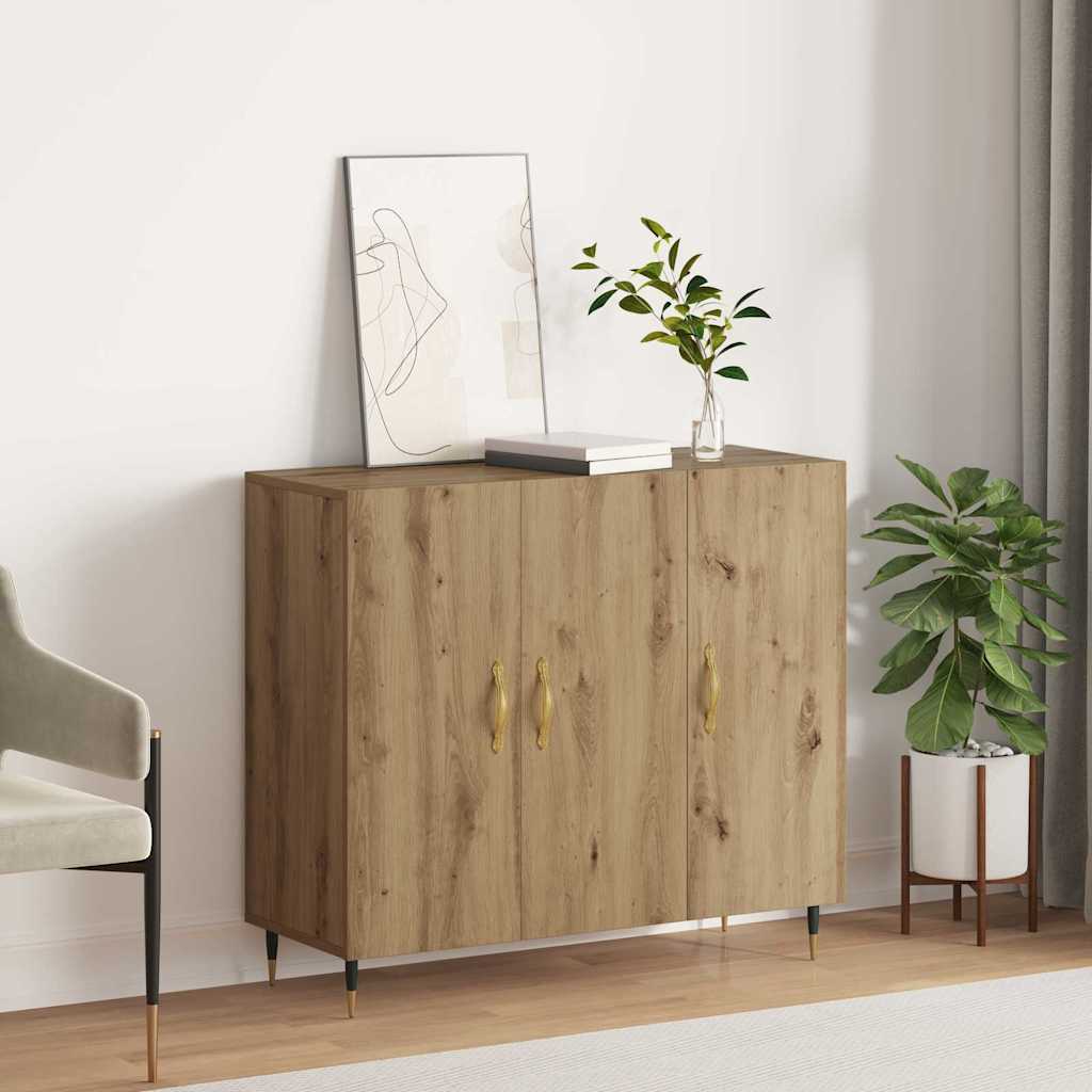 Sideboard Brown 90 x 34 x 80 cm Engineered wood