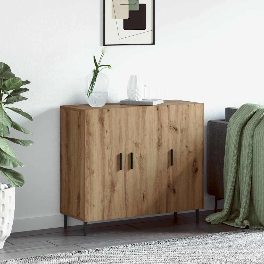 Sideboard Brown 90 x 34 x 80 cm Engineered wood