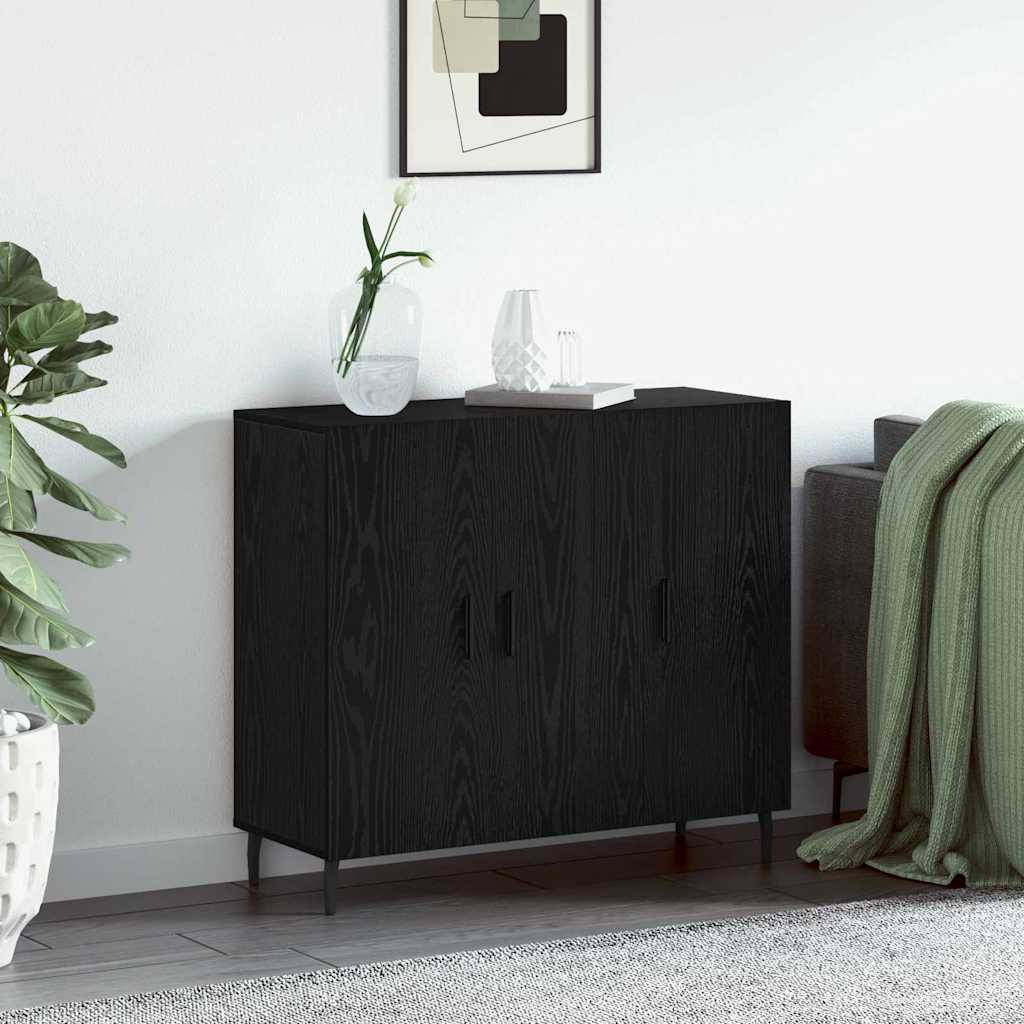 Sideboard Black 90 x 34 x 80 cm Engineered wood