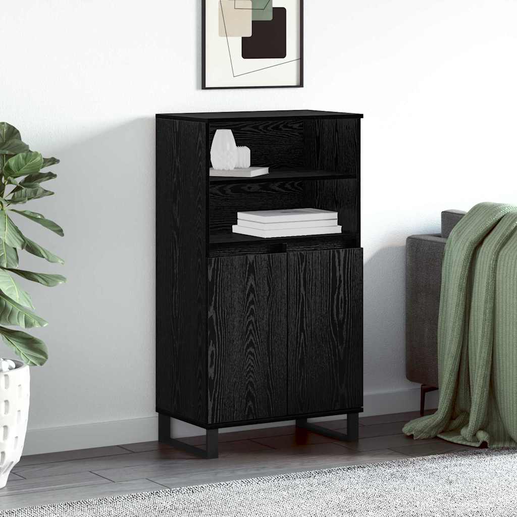 Highboard Black 60 x 36 x 110 cm Engineered wood