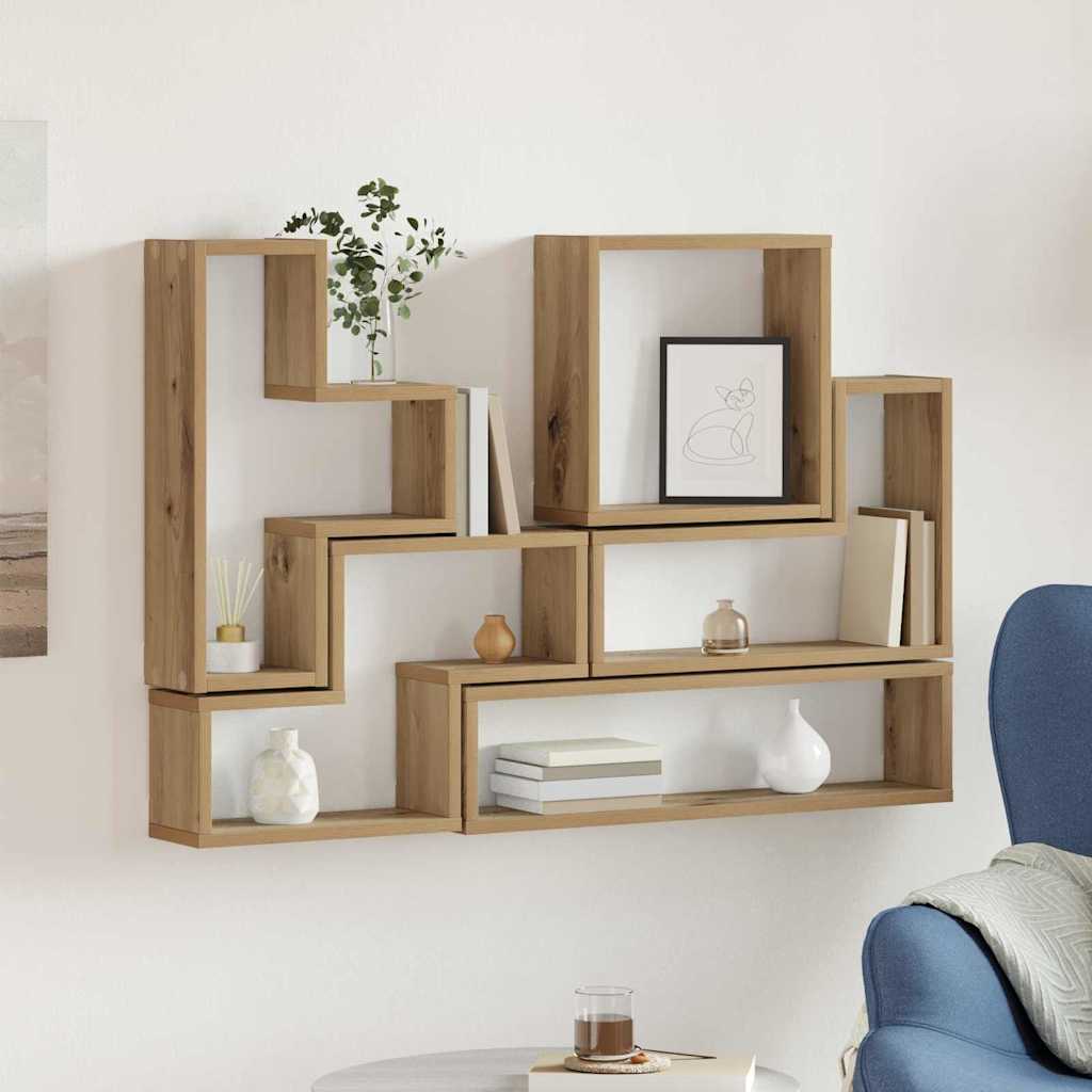 Wall Cube Other Artisan oak 96 x 12 x 64 cm Engineered wood