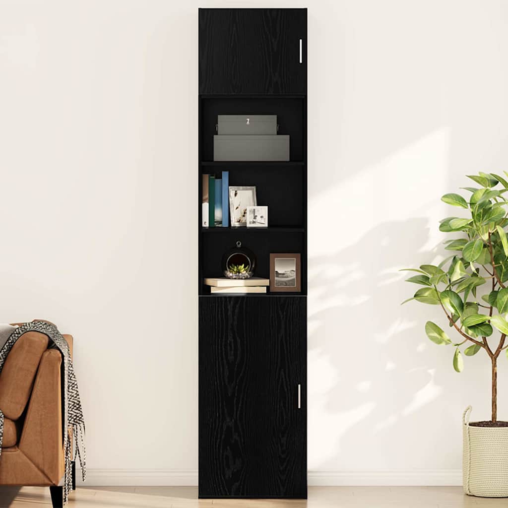 Wall Cabinet Black oak 50 x 42.5 x 40 cm Engineered wood