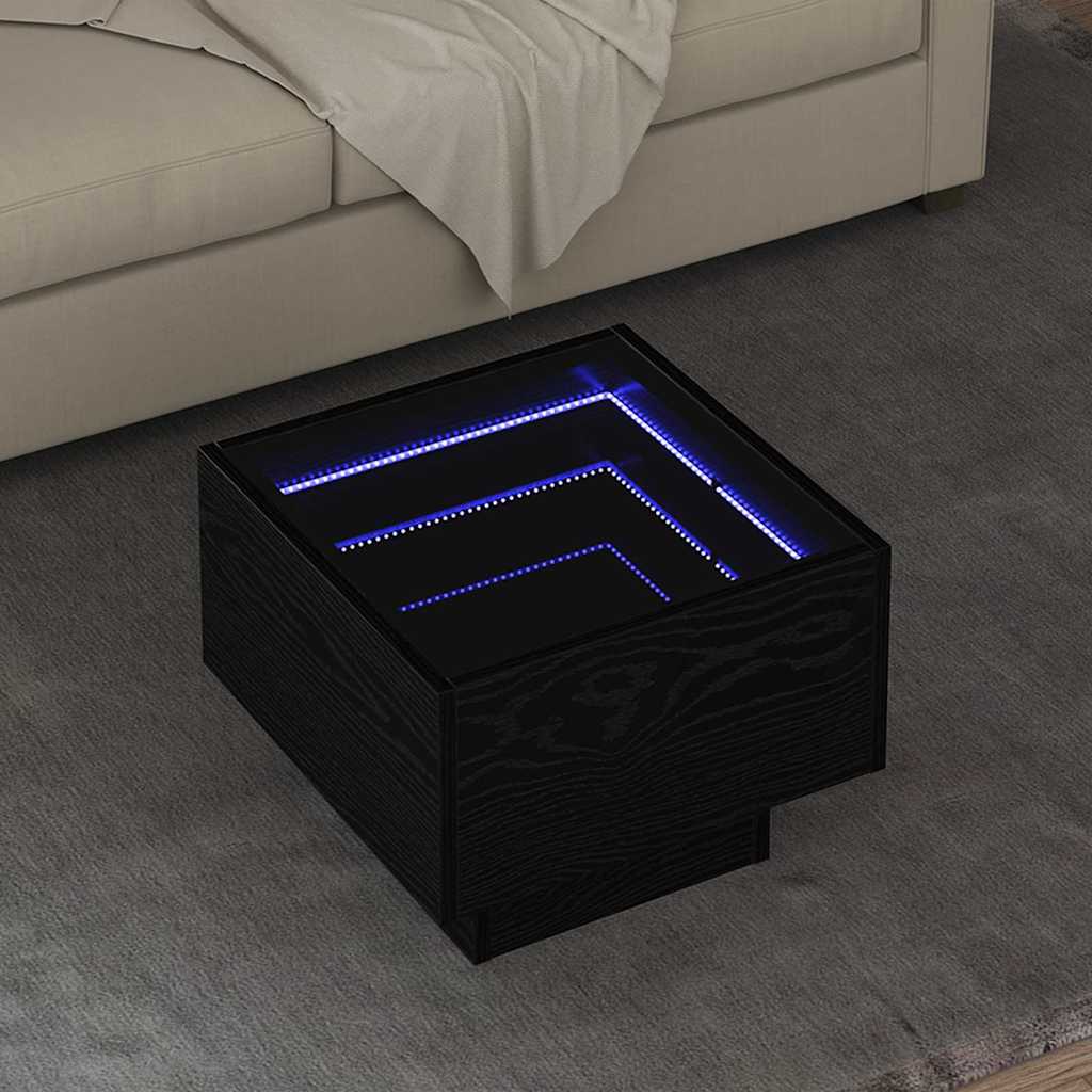 Coffee Table Black oak 40 x 40 x 30 cm Engineered wood
