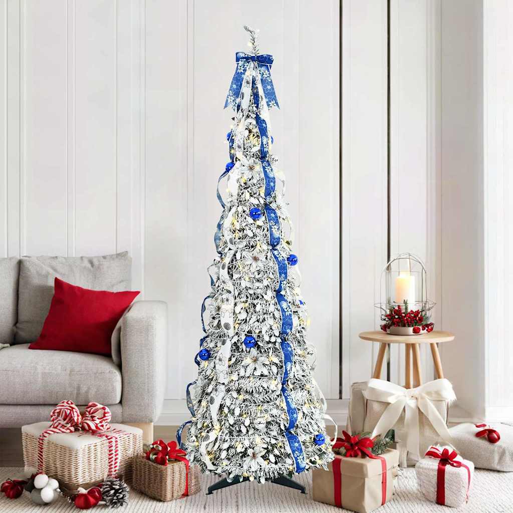 KRISEN Artificial Christmas Tree with 150 LEDs Green 180 cm PVC