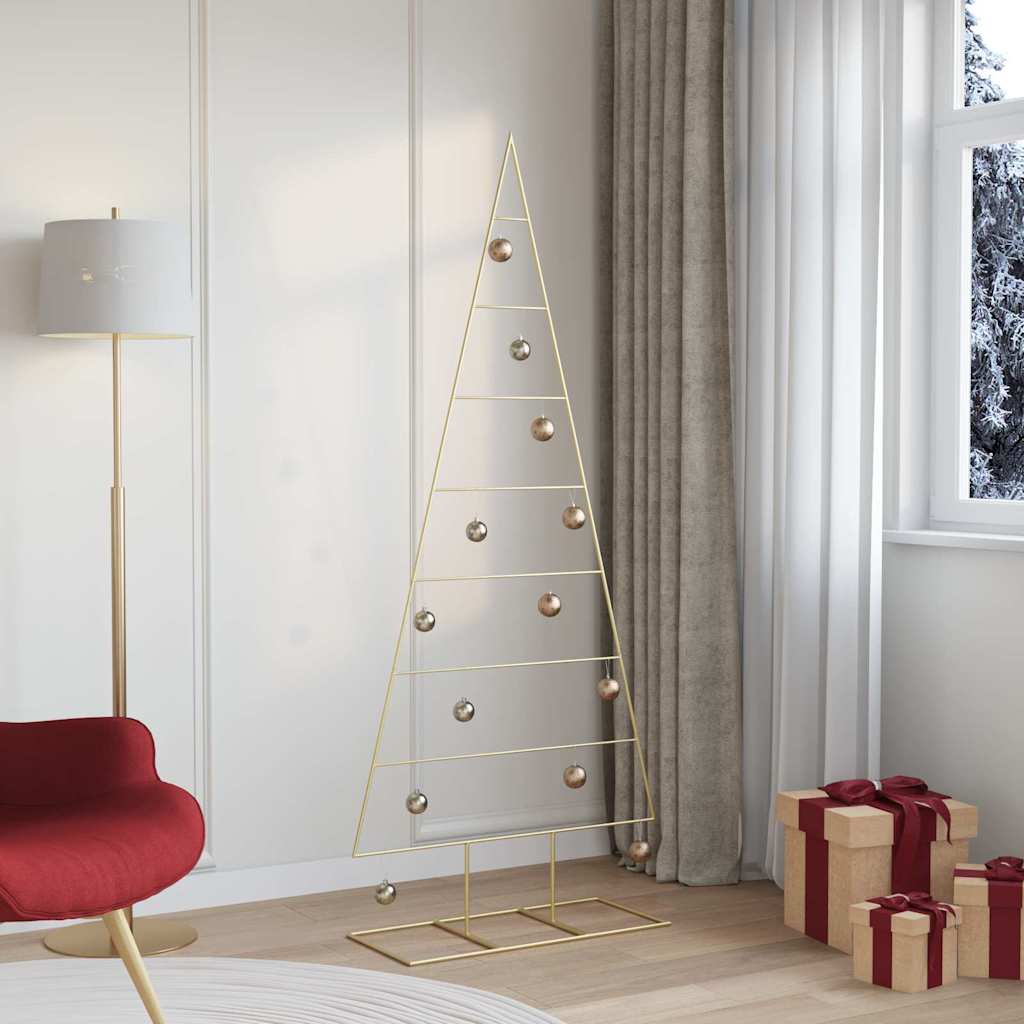 FLIXNOR Metal Christmas Tree with Stand Gold 180 cm Powder-coated steel