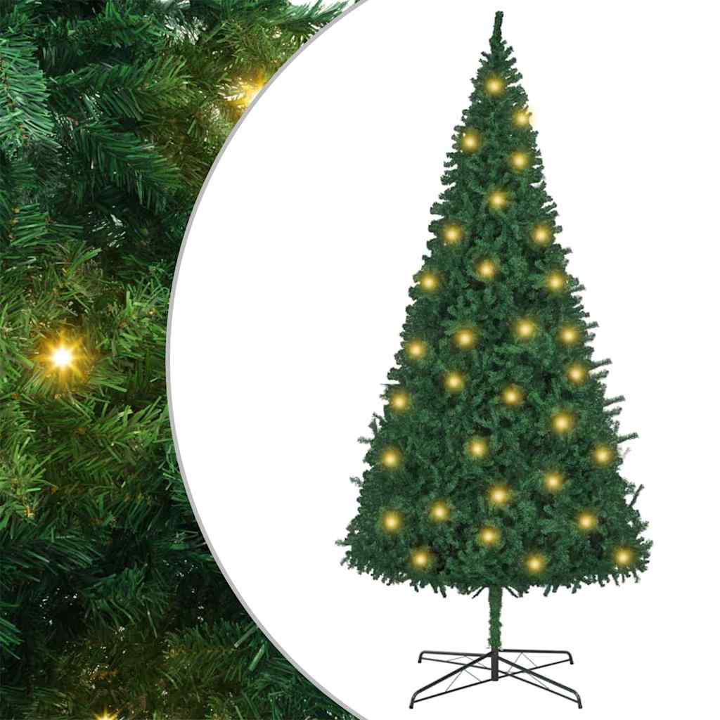EMBERLY Christmas Tree with Decorative String Lights Green 400 cm PVC