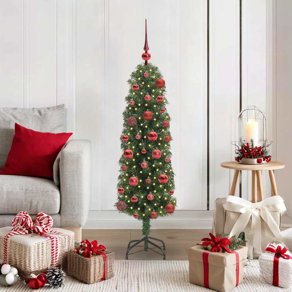 CLOVYN Artificial Christmas Tree with 150 LEDs with Stand Green 120 cm