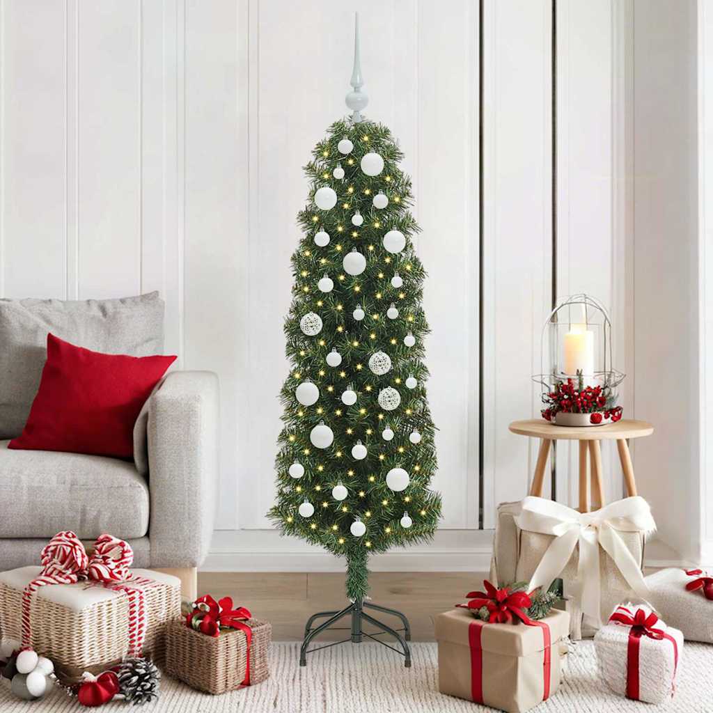 CLOVYN Artificial Christmas Tree with 150 LEDs with Stand Green 150 cm