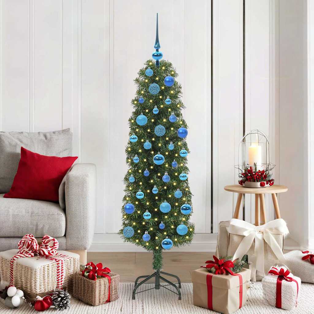 CLOVYN Artificial Christmas Tree with 150 LEDs with Stand Green 150 cm