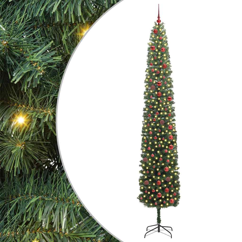 CLOVYN Artificial Christmas Tree with 300 LEDs with Stand Green 300 cm
