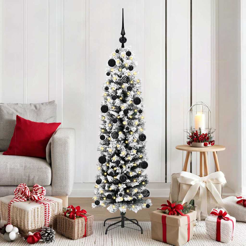 EVERIS Artificial Christmas Tree with 150 LEDs with Stand Green 150 cm