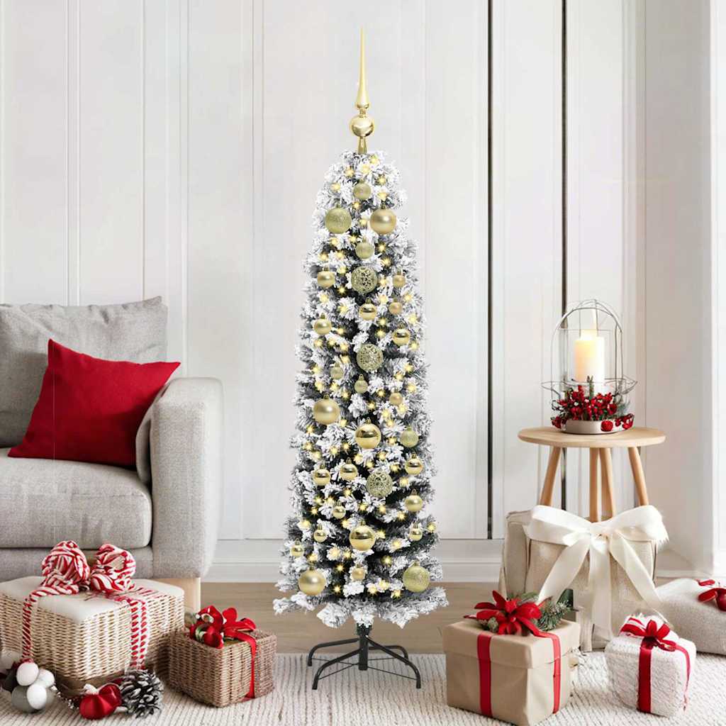 EVERIS Artificial Christmas Tree with 150 LEDs with Stand Green 150 cm