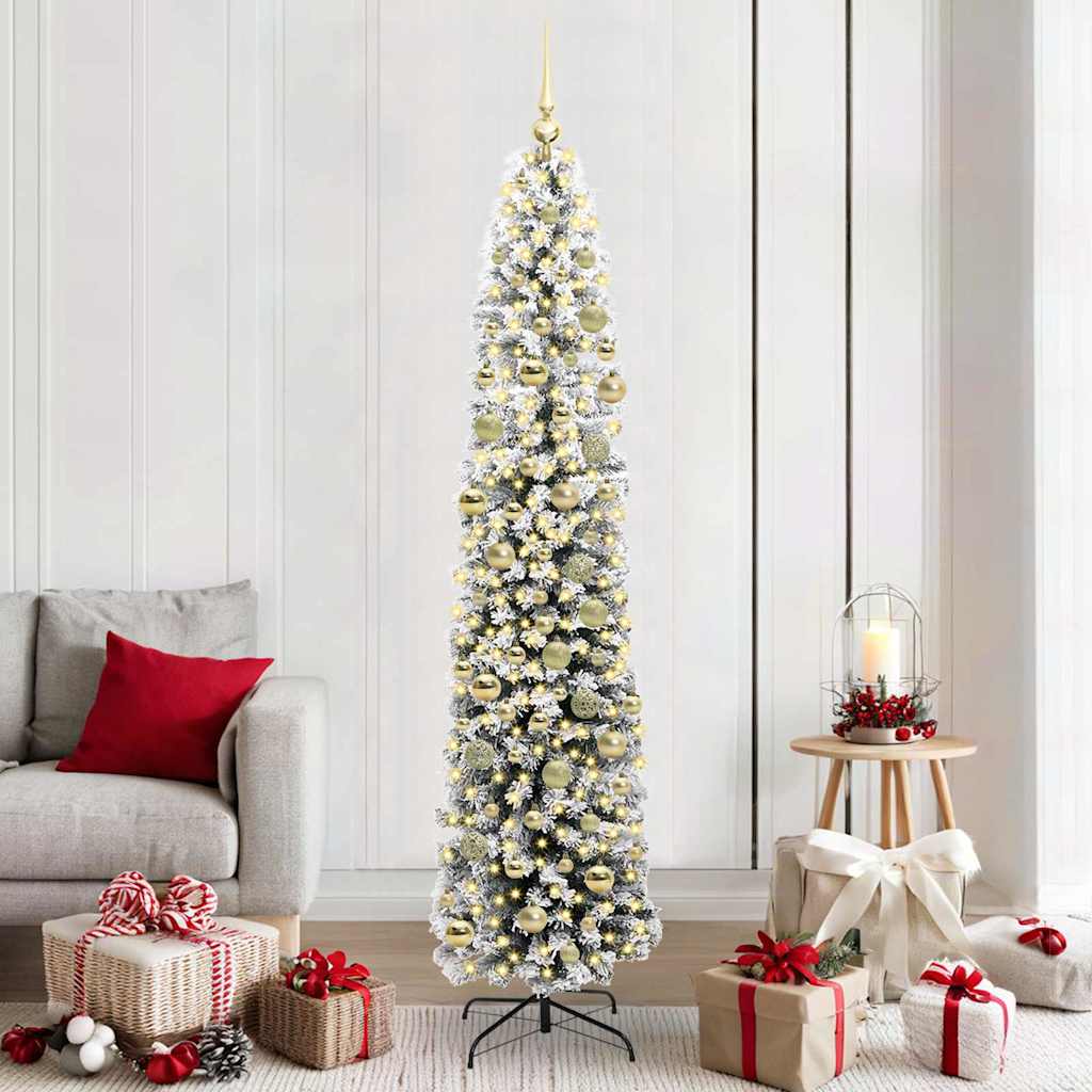 EVERIS Artificial Christmas Tree with 300 LEDs with Stand Green 210 cm