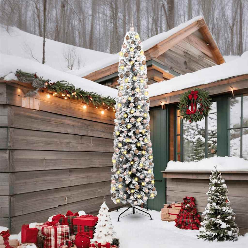 EVERIS Artificial Christmas Tree with 300 LEDs with Stand Green 240 cm