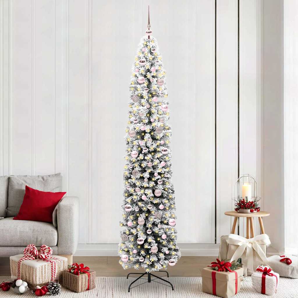 EVERIS Artificial Christmas Tree with 300 LEDs with Stand Green 240 cm