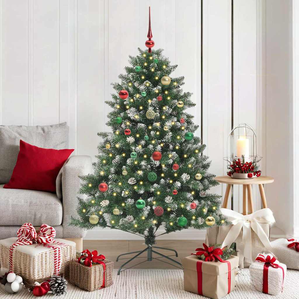 EMVER Artificial Christmas Tree with 150 LEDs with Stand Green 150 cm