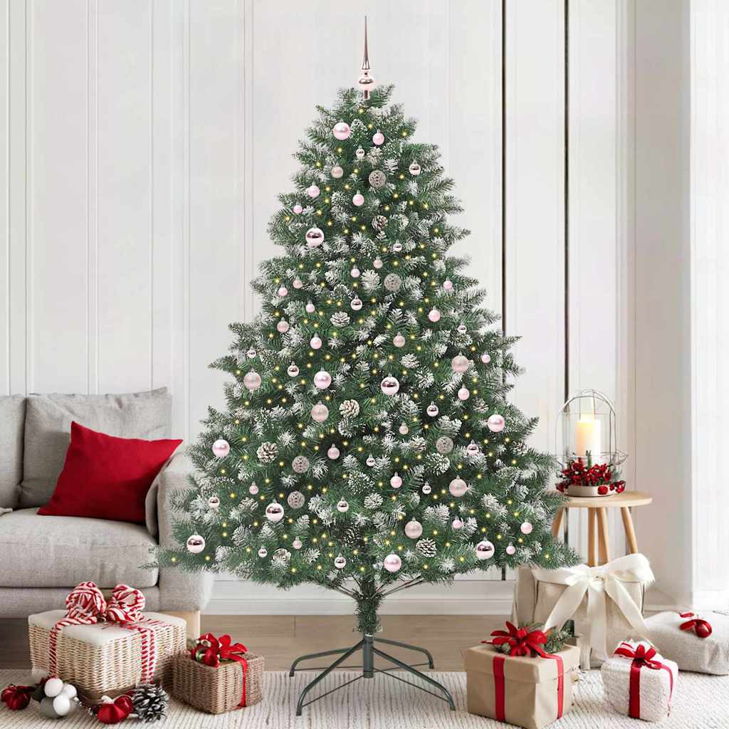 EMVER Artificial Christmas Tree with 300 LEDs with Stand Green 210 cm
