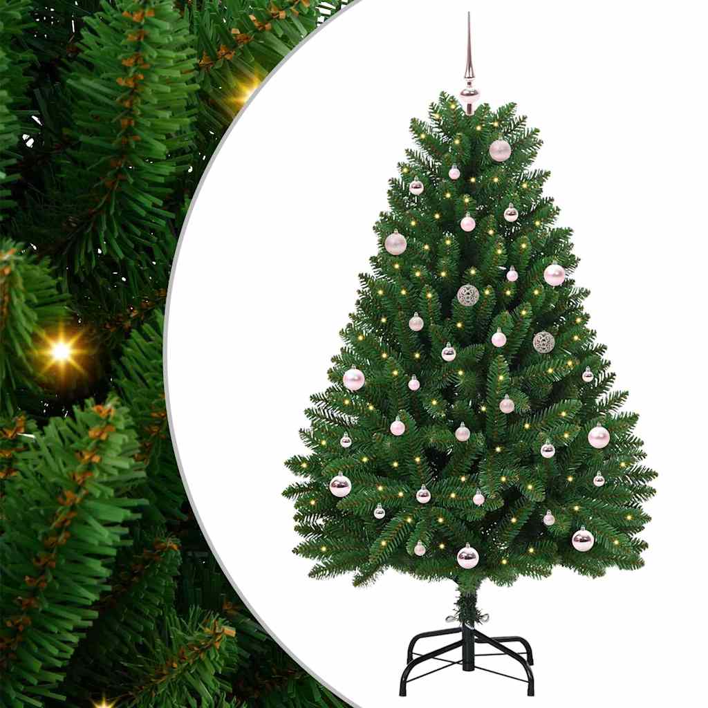 BRILAN Artificial Christmas Tree with Stand Green 150 cm PVC and Metal