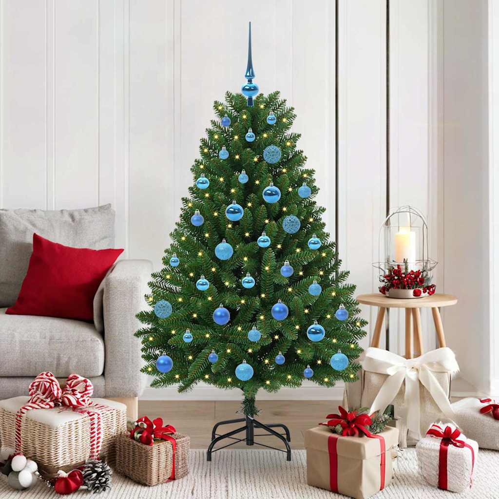BRILAN Artificial Christmas Tree with Stand Green 150 cm PVC and Metal