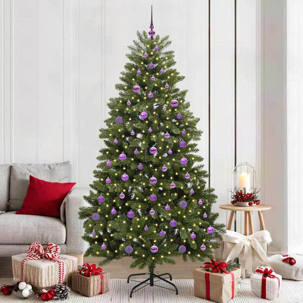 BRILCA Artificial Christmas Tree with Stand Green 210 cm PVC and Metal