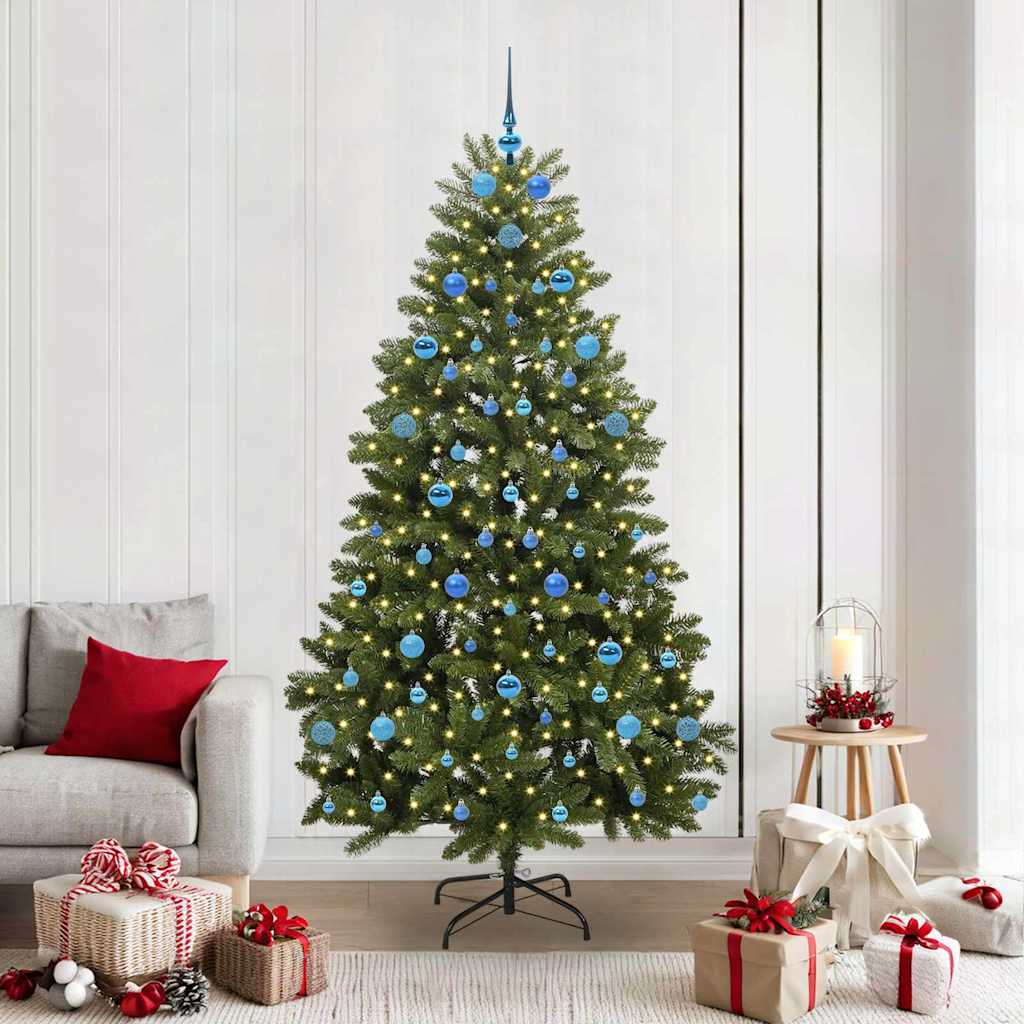 BRILCA Artificial Christmas Tree with Stand Green 210 cm PVC and Metal