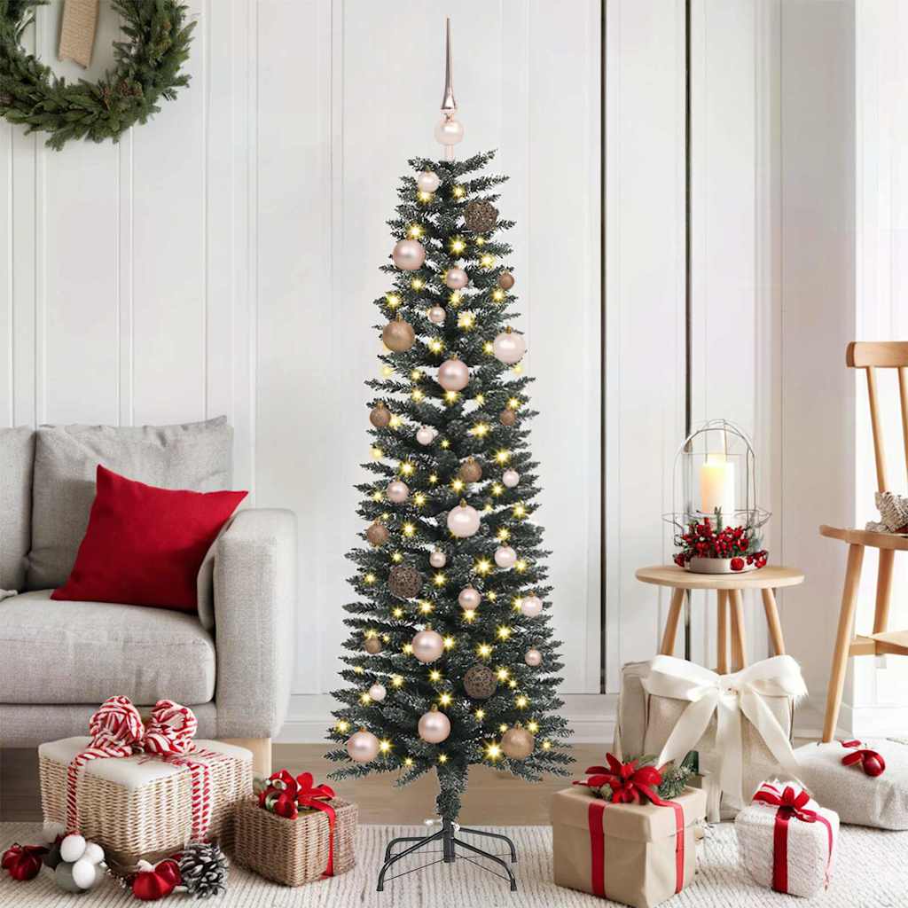 COZERA Artificial Christmas Tree with 150 LEDs with Stand Green 150 cm