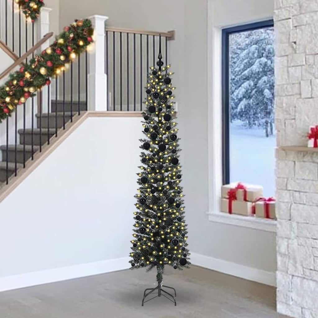 COZERA Artificial Christmas Tree with 300 LEDs with Stand Green 240 cm
