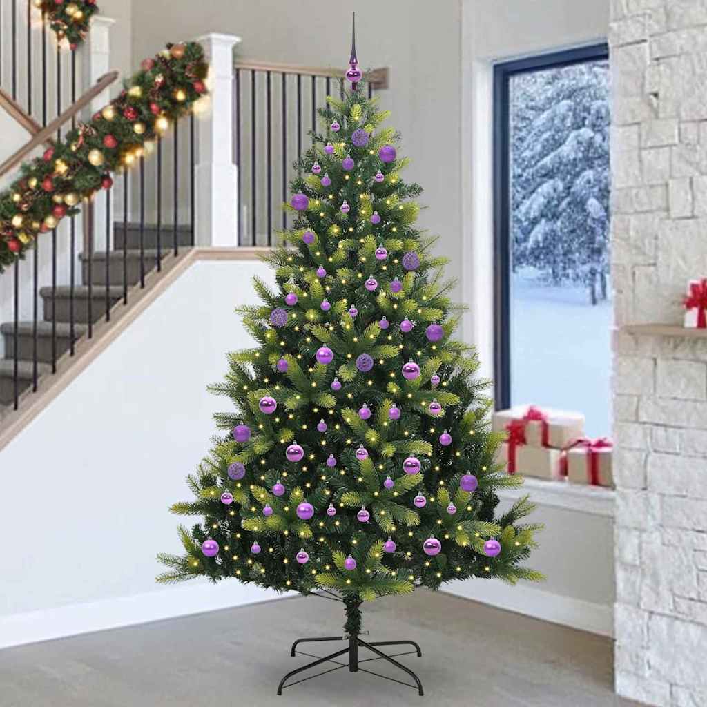BRISKA Artificial Hinged Christmas Tree 300 LEDs Green 240 cm