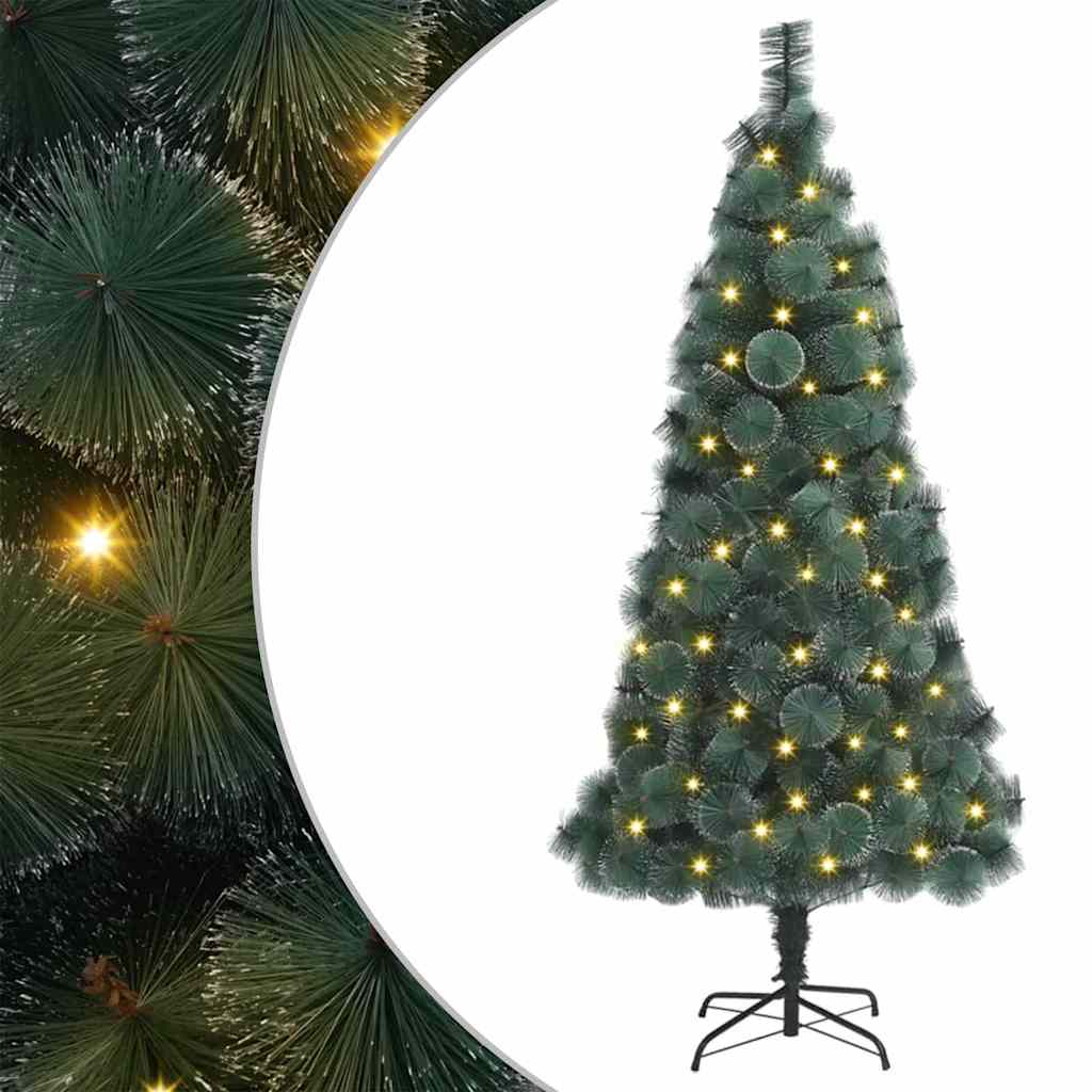 FIRDEN Artificial Pre-lit Christmas Tree with Stand Green 180 cm PET