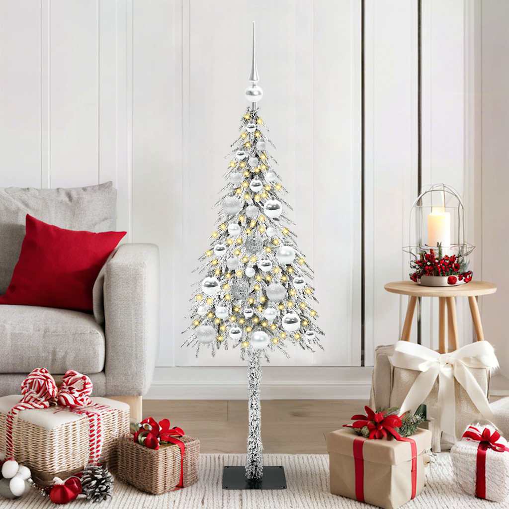 COSWIN Christmas Tree with 150 LEDs White 120 cm PE and Steel