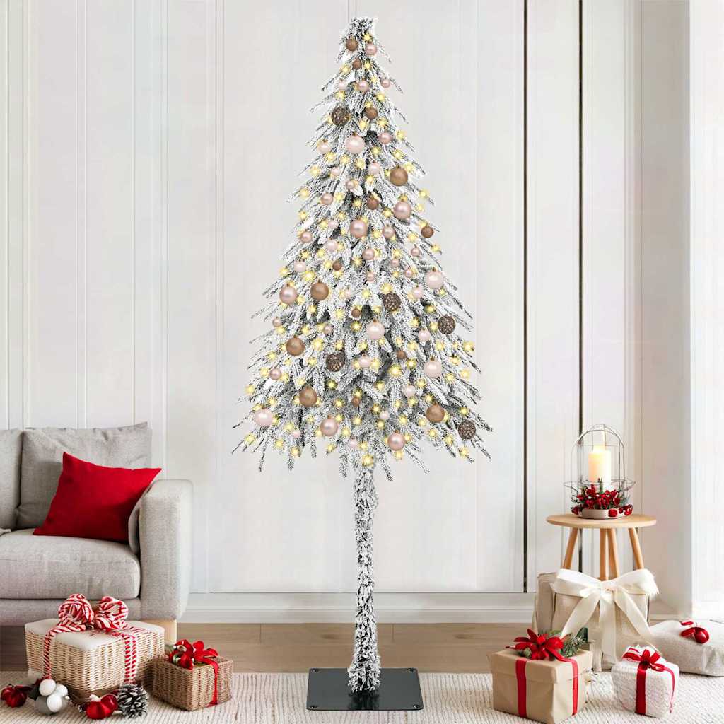 COSWIN Christmas Tree with 300 LEDs White 210 cm PE and Steel