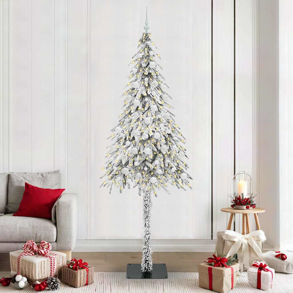COSWIN Christmas Tree with 300 LEDs White 210 cm PE and Steel