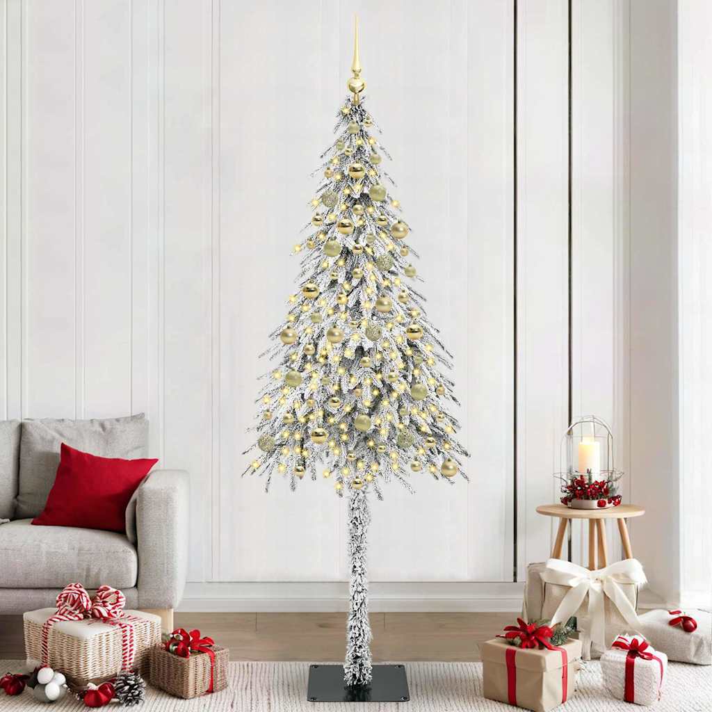 COSWIN Christmas Tree with 300 LEDs White 210 cm PE and Steel