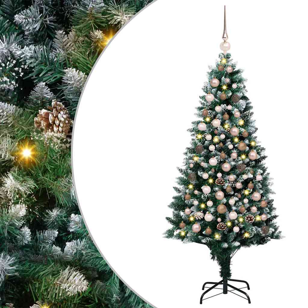 COSWIN Artificial Christmas Tree with 300 LEDs with Stand Green 180 cm