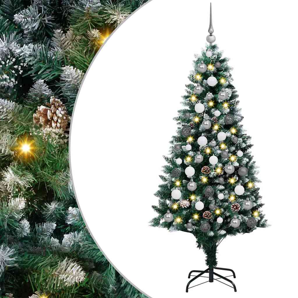 COSWIN Artificial Christmas Tree with 300 LEDs with Stand Green 180 cm