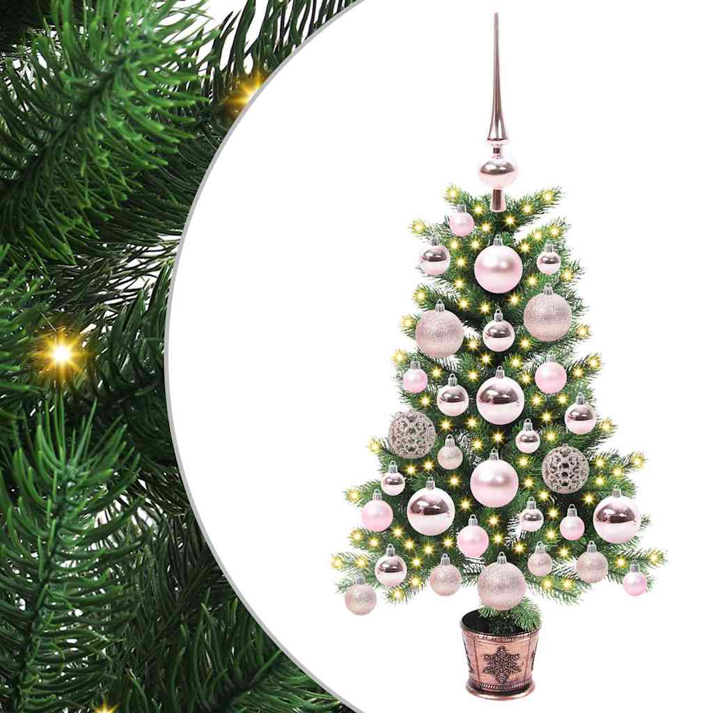 COSWIN Christmas Tree with 150 LEDs with Stand Green 65 cm PE