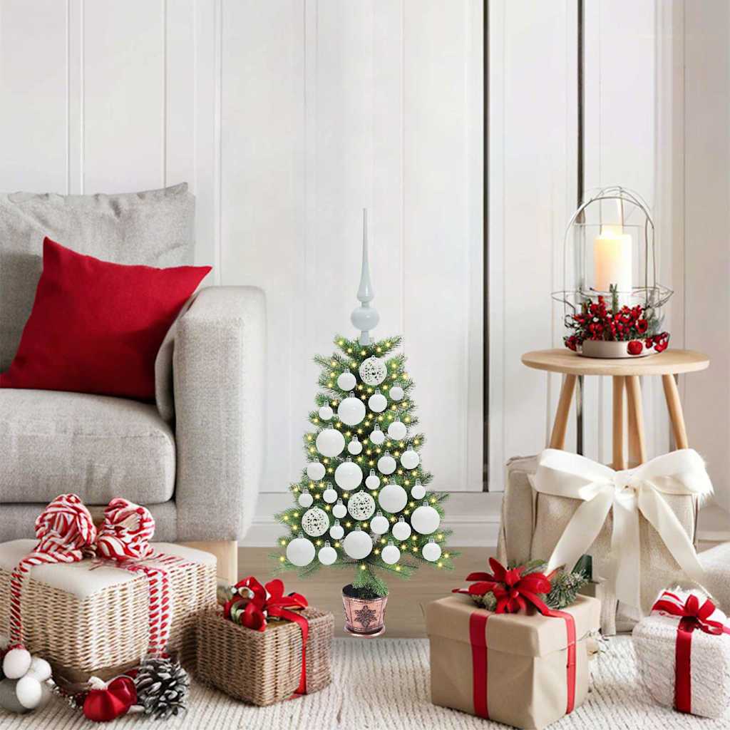 COSWIN Christmas Tree with 150 LEDs with Stand Green 65 cm PE