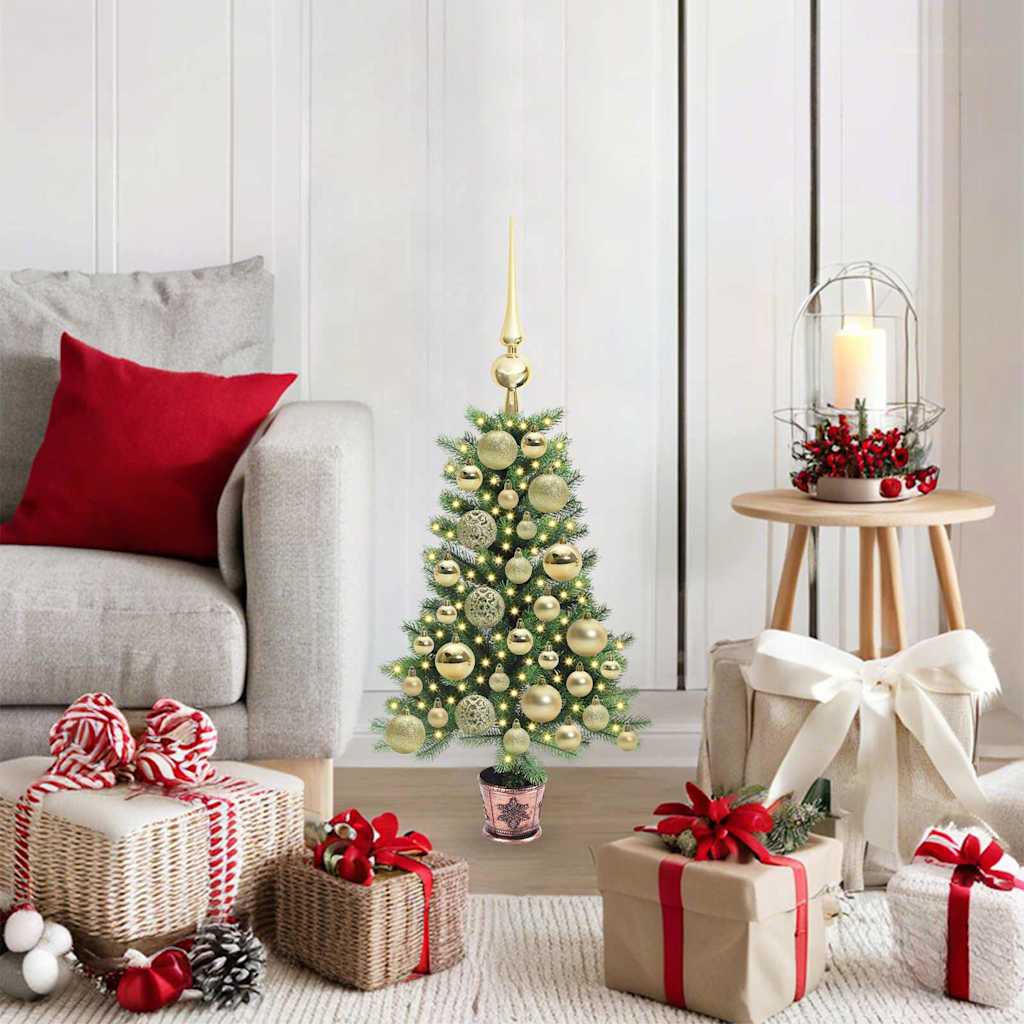 COSWIN Christmas Tree with 150 LEDs with Stand Green 65 cm PE