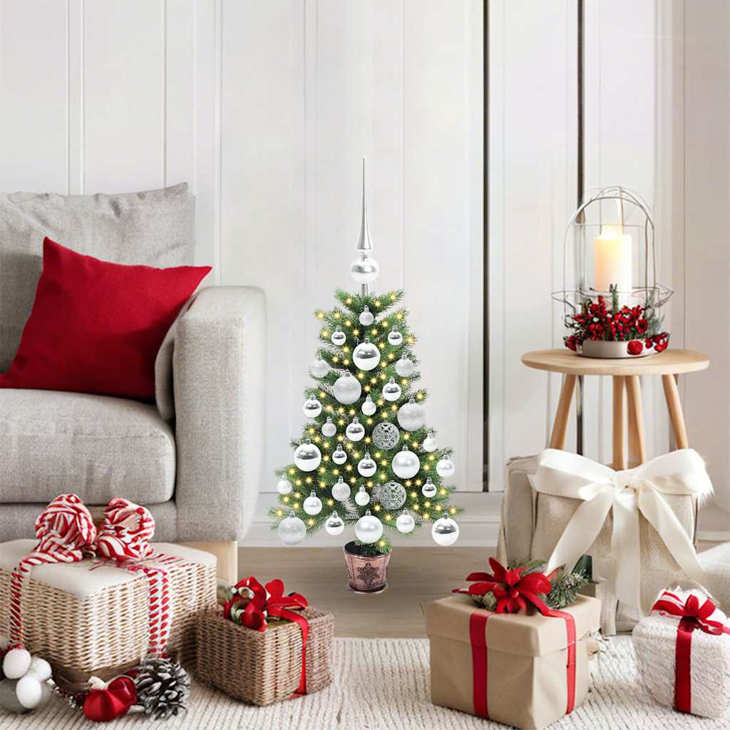 COSWIN Christmas Tree with 150 LEDs with Stand Green 65 cm PE