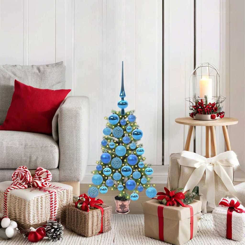 COSWIN Christmas Tree with 150 LEDs with Stand Green 65 cm PE