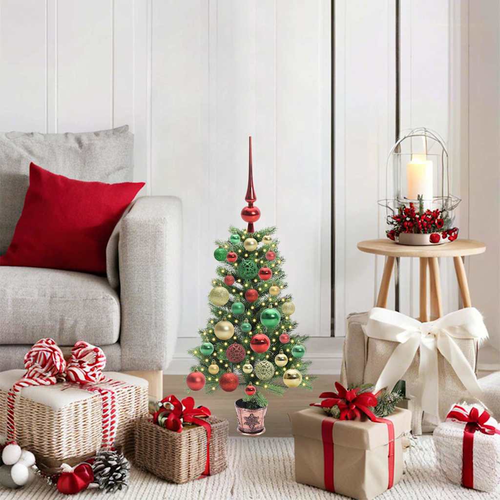 COSWIN Christmas Tree with 150 LEDs with Stand Green 65 cm PE