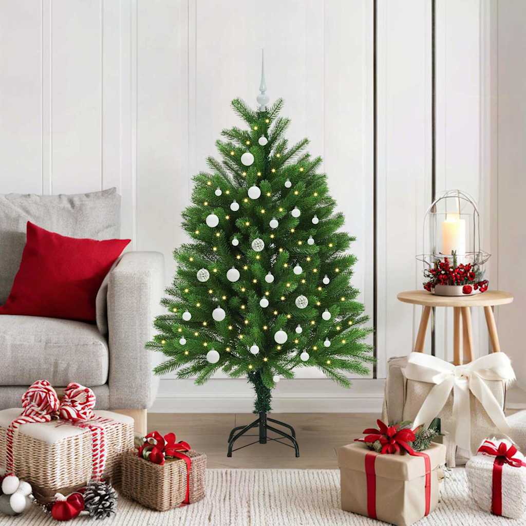 BRISNO Christmas Tree with 150 LEDs with Stand Green 120 cm PE