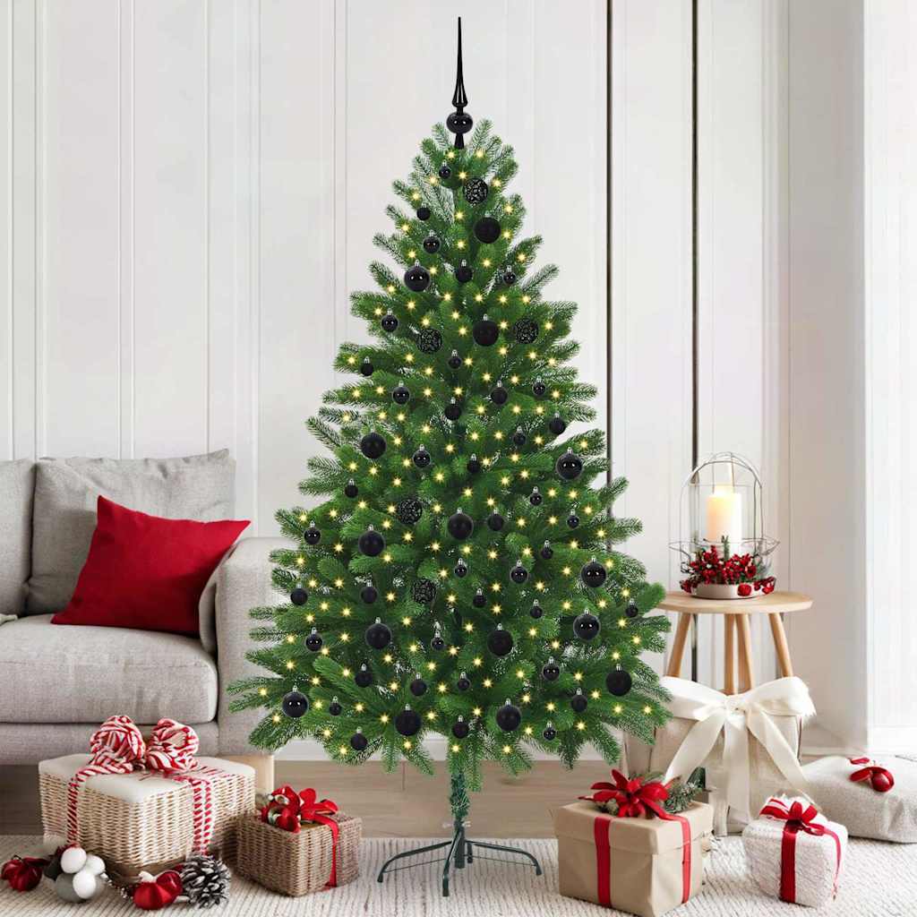 BRISNO Christmas Tree with 300 LEDs with Stand Green 180 cm PE