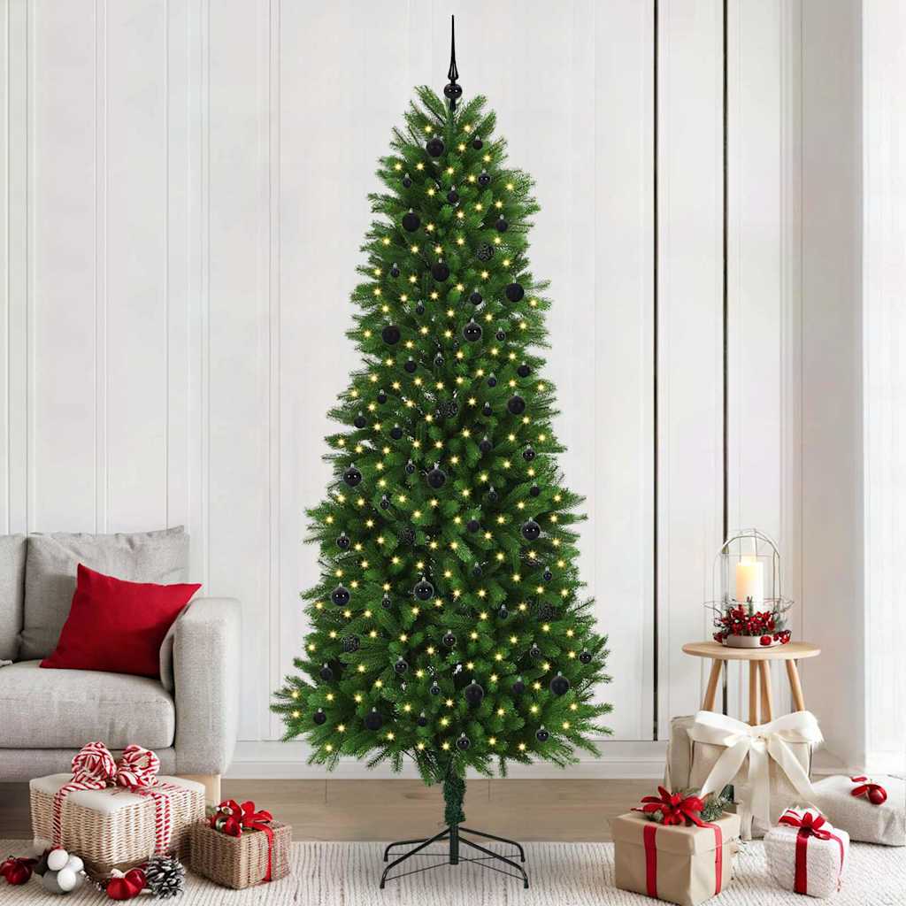 BRISNO Christmas Tree with 300 LEDs with Stand Green 240 cm PE