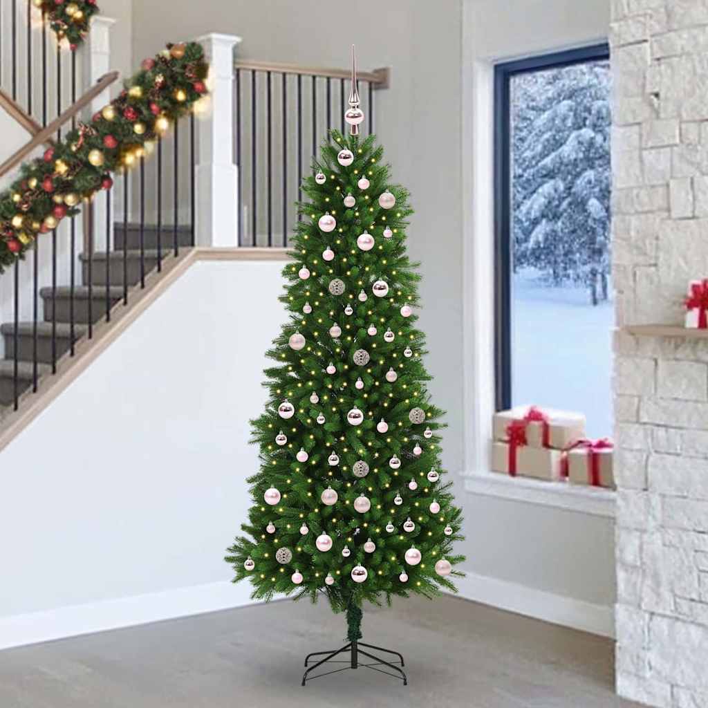 BRISNO Christmas Tree with 300 LEDs with Stand Green 240 cm PE