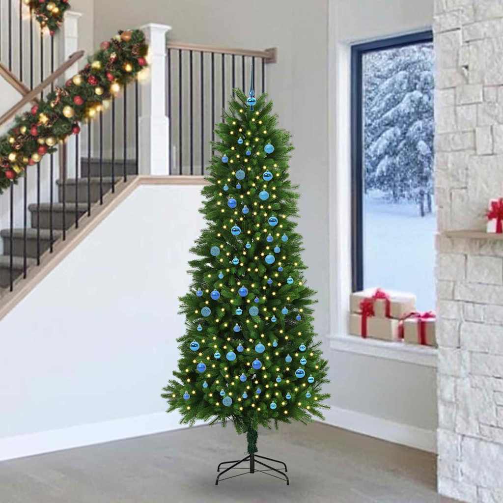 BRISNO Christmas Tree with 300 LEDs with Stand Green 240 cm PE
