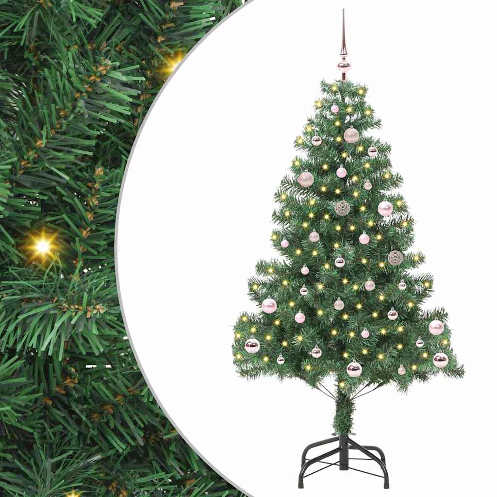 BRISNO Christmas Tree with 150 LEDs with Stand Green 150 cm PVC